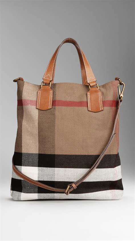 burberry coated canvas tote|burberry checked canvas tote bag.